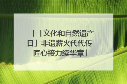 「文化和自然遗产日」非遗薪火代代传 匠心接力续华章