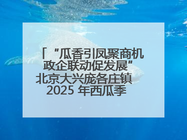 “瓜香引凤聚商机 政企联动促发展”北京大兴庞各庄镇 2025 年西瓜季政企联动产业推介活动圆满举行