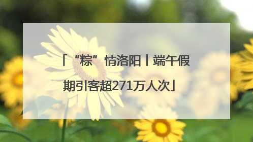 “粽”情洛阳丨端午假期引客超271万人次