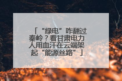 “绿电”咋翻过秦岭？看甘肃电力人用血汗在云端架起“能源丝路”
