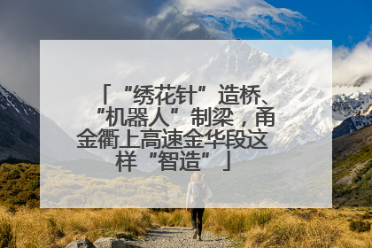 “绣花针”造桥、“机器人”制梁，甬金衢上高速金华段这样“智造”