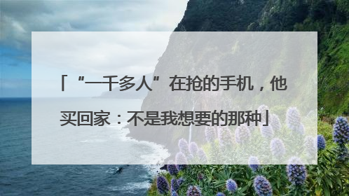 “一千多人”在抢的手机，他买回家：不是我想要的那种