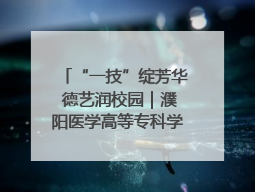 “一技”绽芳华 德艺润校园｜濮阳医学高等专科学校开展丰富多彩的职业教育活动周主题活动