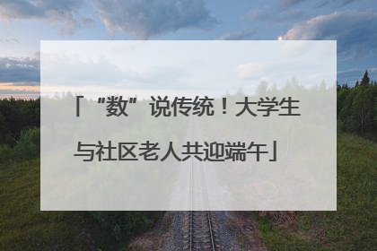 “数”说传统！大学生与社区老人共迎端午