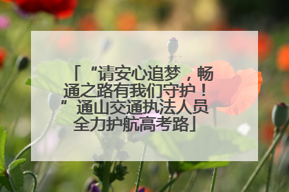 “请安心追梦，畅通之路有我们守护！”通山交通执法人员全力护航高考路