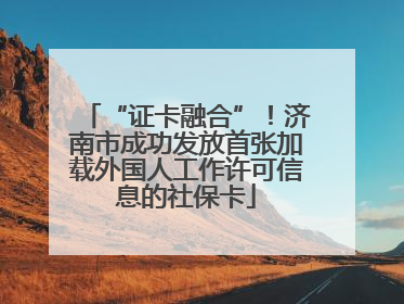“证卡融合”！济南市成功发放首张加载外国人工作许可信息的社保卡