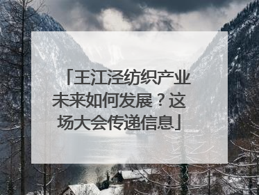 王江泾纺织产业未来如何发展？这场大会传递信息