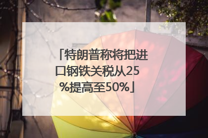 特朗普称将把进口钢铁关税从25%提高至50%