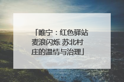 睢宁：红色驿站麦浪闪烁 苏北村庄的温情与治理