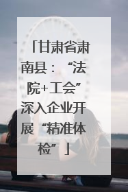 甘肃省肃南县：“法院+工会”深入企业开展“精准体检”