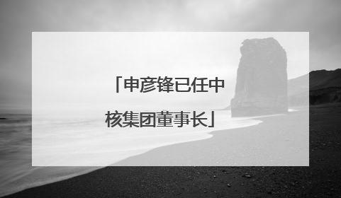 申彦锋已任中核集团董事长