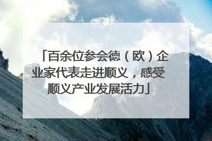 百余位参会德（欧）企业家代表走进顺义，感受顺义产业发展活力