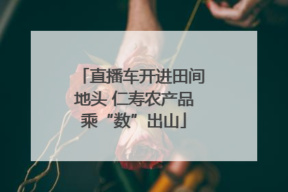 直播车开进田间地头 仁寿农产品乘“数”出山