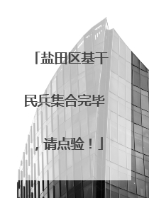 盐田区基干民兵集合完毕，请点验！