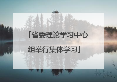 省委理论学习中心组举行集体学习