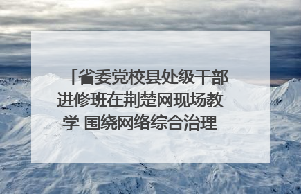 省委党校县处级干部进修班在荆楚网现场教学 围绕网络综合治理工作展开交流