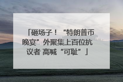 砸场子！“特朗普币晚宴”外聚集上百位抗议者 高喊“可耻”