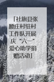 社旗县张腰庄村驻村工作队开展庆“六一”爱心助学捐赠活动