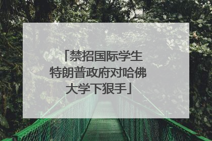禁招国际学生 特朗普政府对哈佛大学下狠手