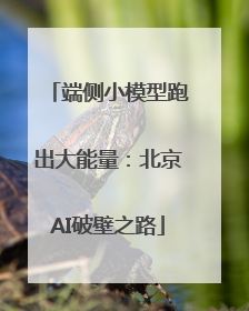 端侧小模型跑出大能量：北京AI破壁之路