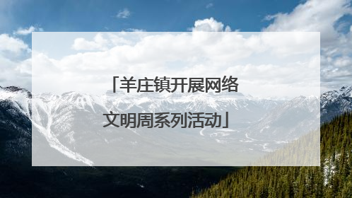 羊庄镇开展网络文明周系列活动