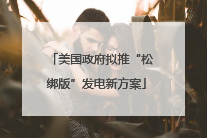 美国政府拟推“松绑版”发电新方案