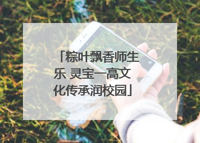 粽叶飘香师生乐 灵宝一高文化传承润校园