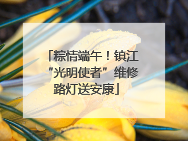 粽情端午！镇江“光明使者”维修路灯送安康