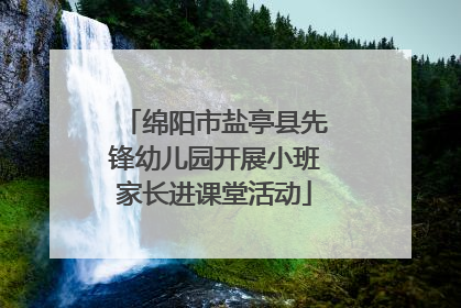绵阳市盐亭县先锋幼儿园开展小班家长进课堂活动