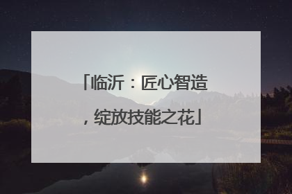 临沂：匠心智造，绽放技能之花