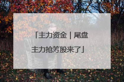 主力资金｜尾盘主力抢筹股来了