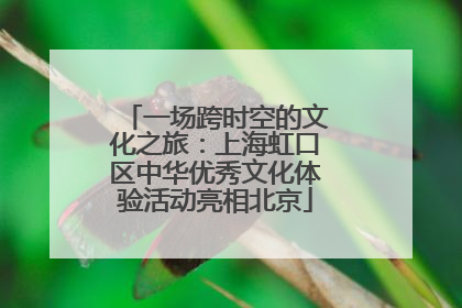 一场跨时空的文化之旅：上海虹口区中华优秀文化体验活动亮相北京