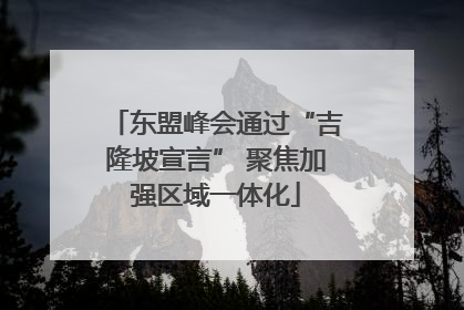 东盟峰会通过“吉隆坡宣言” 聚焦加强区域一体化
