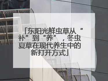 东阳光鲜虫草从“补”到“养”，冬虫夏草在现代养生中的新打开方式