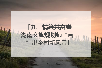 九三情绘共富卷 湖南文旅规划师“画”出乡村新风景