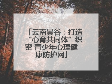 云南景谷：打造“心育共同体”织密 青少年心理健康防护网