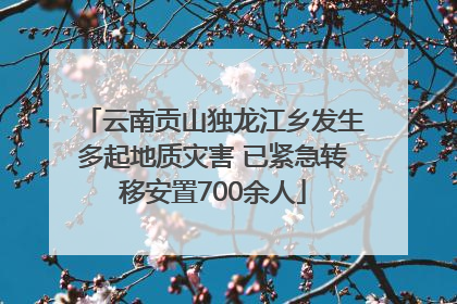 云南贡山独龙江乡发生多起地质灾害 已紧急转移安置700余人