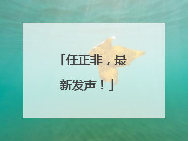 任正非，最新发声！