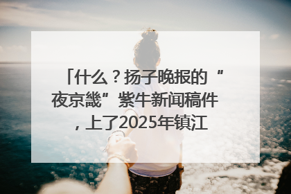 什么？扬子晚报的“夜京畿”紫牛新闻稿件，上了2025年镇江中考模拟卷！