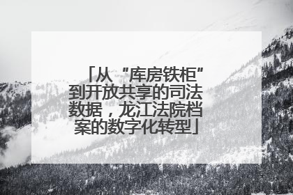 从“库房铁柜”到开放共享的司法数据，龙江法院档案的数字化转型