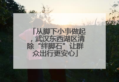 从脚下小事做起，武汉东西湖区清除“绊脚石”让群众出行更安心