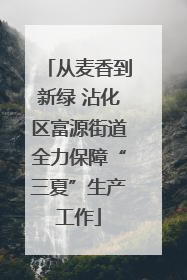 从麦香到新绿 沾化区富源街道全力保障“三夏”生产工作