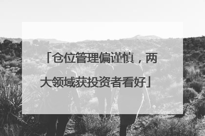 仓位管理偏谨慎，两大领域获投资者看好