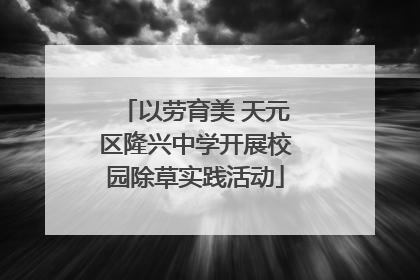 以劳育美 天元区隆兴中学开展校园除草实践活动