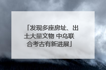 发现多座房址、出土大量文物 中乌联合考古有新进展