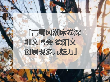 古蜀风潮席卷深圳文博会 德阳文创展现多元魅力