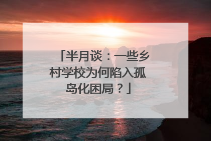 半月谈：一些乡村学校为何陷入孤岛化困局？