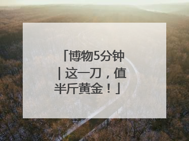 博物5分钟｜这一刀，值半斤黄金！