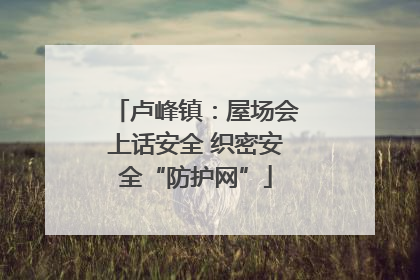 卢峰镇：屋场会上话安全 织密安全“防护网”