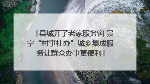 县城开了老家服务窗 景宁“村事社办”城乡集成服务让群众办事更便利